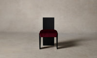 The Garrett Dining Chair - Mohair Crimson