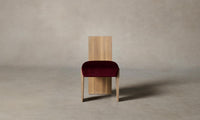 The Garrett Dining Chair - Mohair Crimson