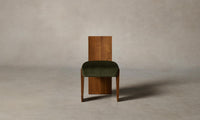 The Garrett Dining Chair - Mohair Moss