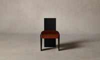 The Garrett Dining Chair - Mohair Spice