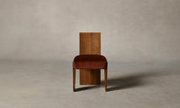 The Garrett Dining Chair - Mohair Spice