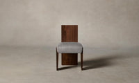 The Garrett Dining Chair - Nubuck Leather Asphalt