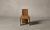 The Garrett Dining Chair - Nubuck Leather Saddle