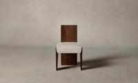 The Garrett Dining Chair - Nubuck Leather Sail