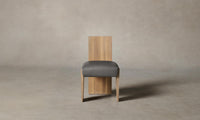 The Garrett Dining Chair - Pebbled Leather Ash