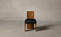 The Garrett Dining Chair - Pebbled Leather Ink