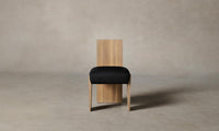 The Garrett Dining Chair - Pebbled Leather Ink