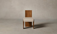 The Garrett Dining Chair - Pebbled Leather Stone