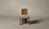 The Garrett Dining Chair - Performance Mélange Weave Flint