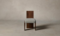 The Garrett Dining Chair - Performance Mélange Weave Flint