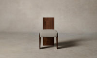 The Garrett Dining Chair - Performance Textured Linen Flax