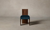 The Garrett Dining Chair - Performance Velvet Lagoon