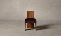 The Garrett Dining Chair - Performance Velvet Merlot