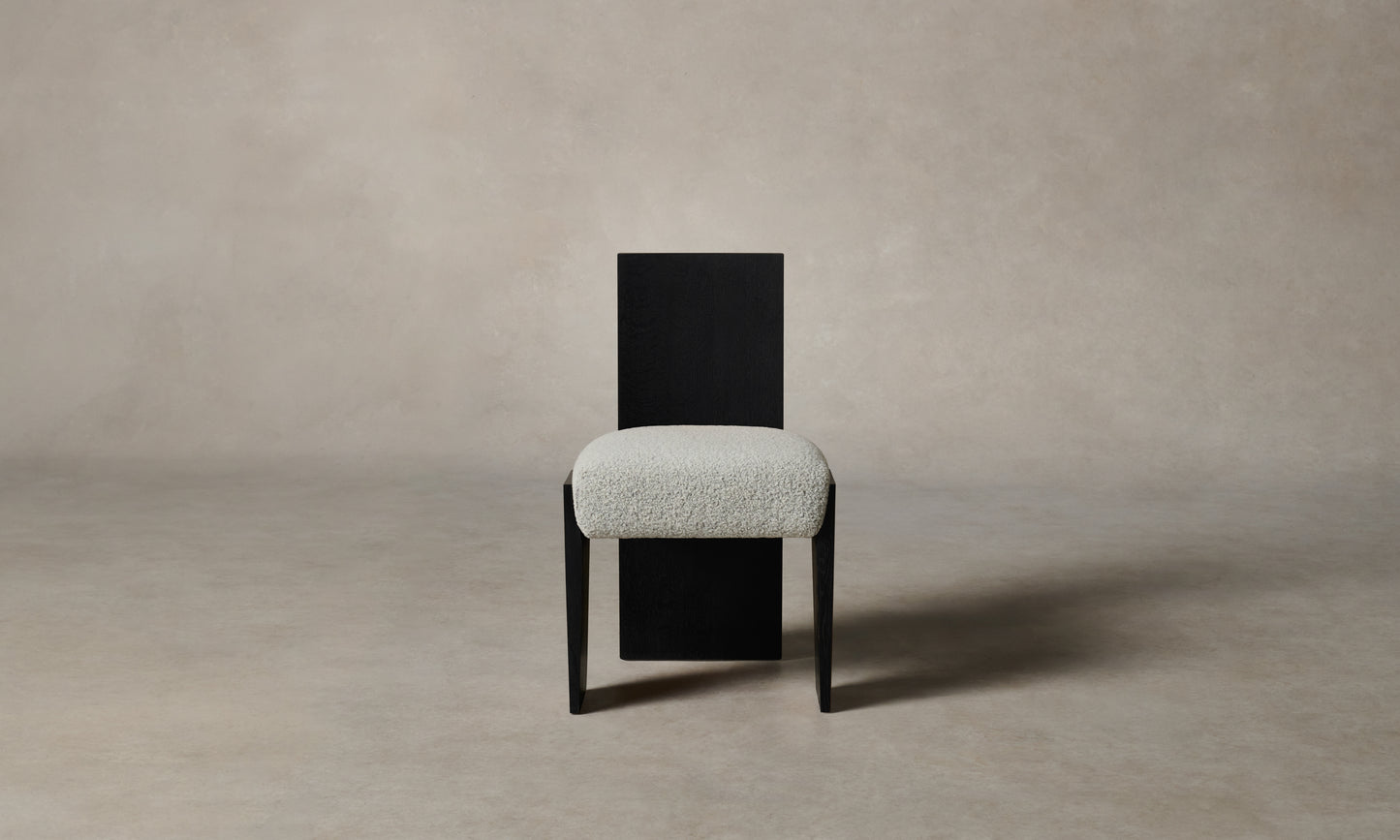 The Garrett Dining Chair - Woolen Bouclé Cliff