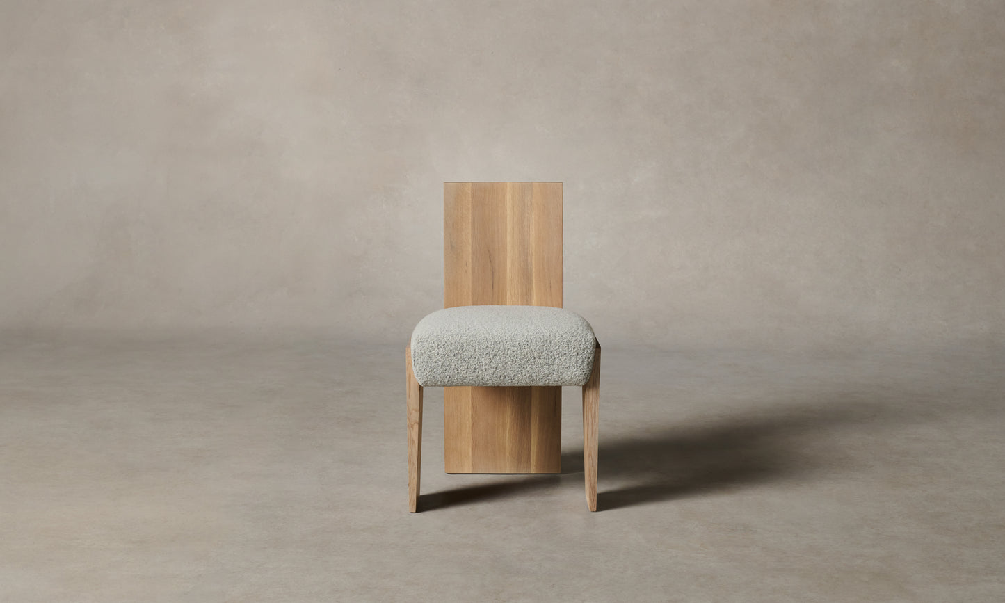 The Garrett Dining Chair - Woolen Bouclé Cliff