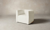 The Henri Swivel Chair - Italian Bouclé White