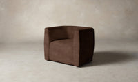 The Henri Swivel Chair - Italian Brushed Wool Cocoa