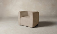 The Henri Swivel Chair - Italian Brushed Wool Fox