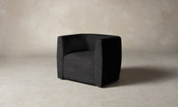 The Henri Swivel Chair - Italian Brushed Wool Pepper