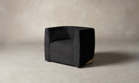 The Henri Swivel Chair - Italian Brushed Wool Pepper