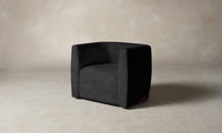 The Henri Swivel Chair - Italian Brushed Wool Pepper