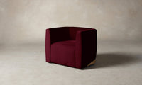 The Henri Swivel Chair - Mohair Crimson