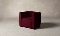 The Henri Swivel Chair - Mohair Crimson