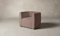 The Henri Swivel Chair - Mohair Peony