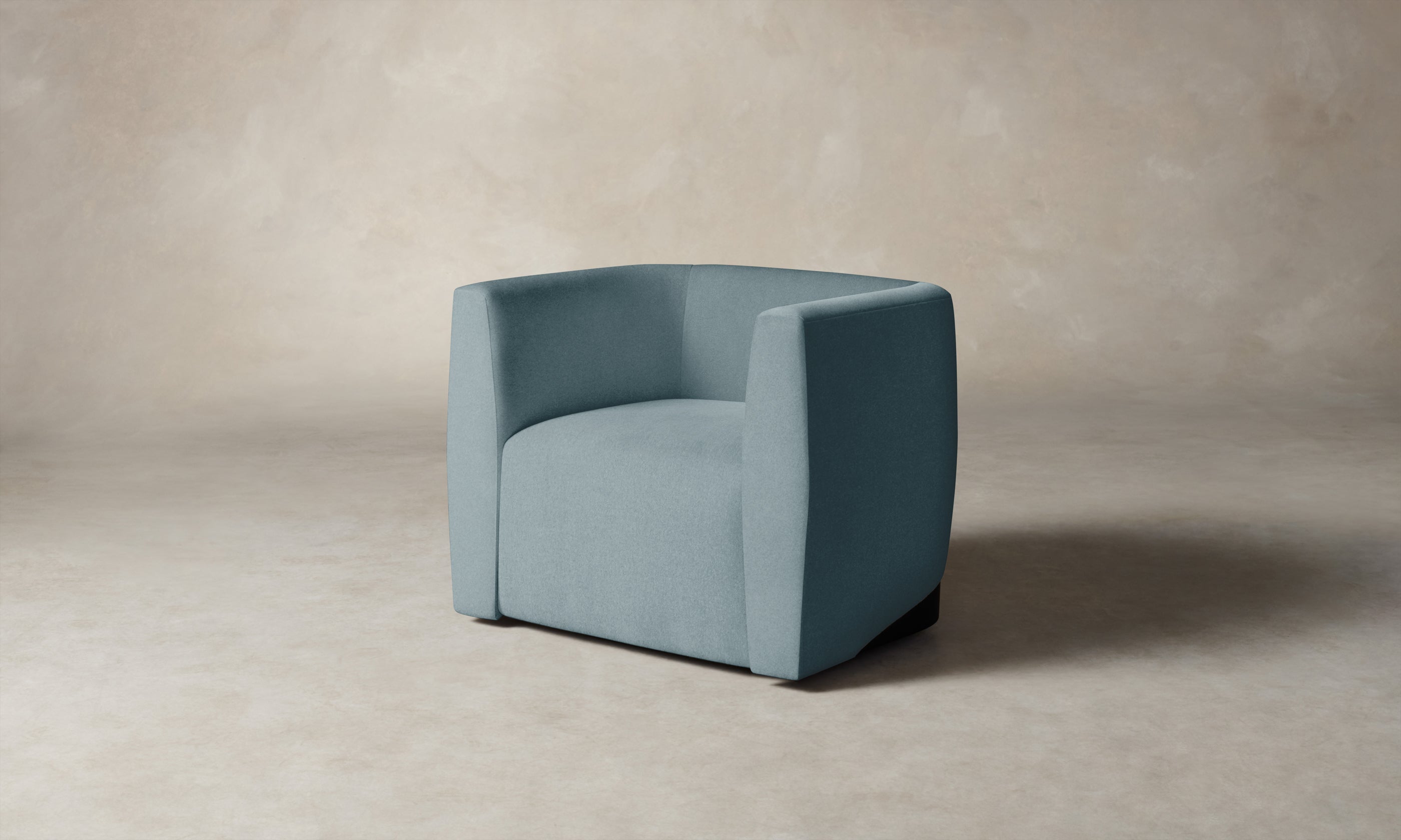 The Henri Swivel Chair - Mohair Slate Blue – Maiden Home