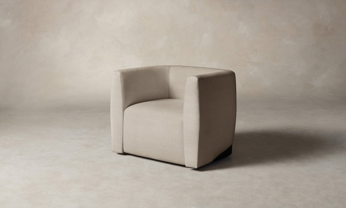 The Henri Swivel Chair - Performance Linen Weave Beige
