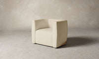 The Henri Swivel Chair - Performance Linen Weave Prairie