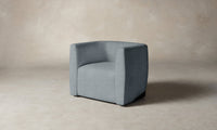 The Henri Swivel Chair - Performance Mélange Weave Aegean