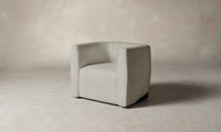 The Henri Swivel Chair - Performance Mélange Weave Flint