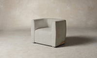 The Henri Swivel Chair - Performance Mélange Weave Flint