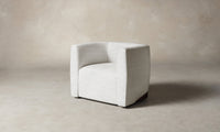 The Henri Swivel Chair - Performance Textured Tweed Snow