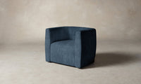 The Henri Swivel Chair - Performance Tweed Denim