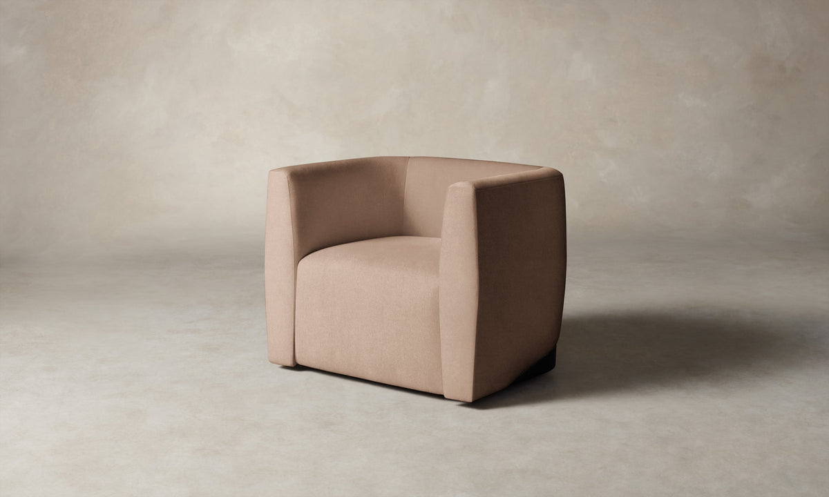 The Henri Swivel Chair - Performance Velvet Blossom