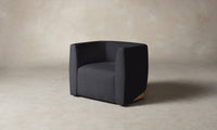 The Henri Swivel Chair - Performance Velvet Flannel