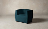 The Henri Swivel Chair - Performance Velvet Lagoon