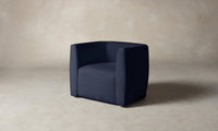 The Henri Swivel Chair - Performance Velvet Midnight