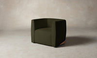 The Henri Swivel Chair - Performance Velvet Olive