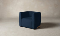 The Henri Swivel Chair - Performance Velvet Sapphire