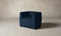 The Henri Swivel Chair - Performance Velvet Sapphire