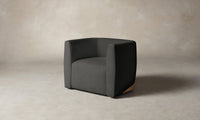 The Henri Swivel Chair - Performance Velvet Slate