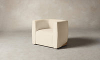 The Henri Swivel Chair - Performance Woven Chenille Desert