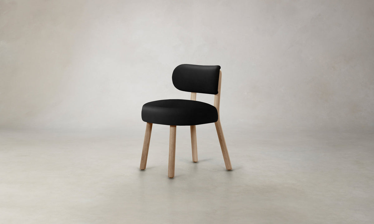 The Jane Dining Chair - Costa Leather Jet