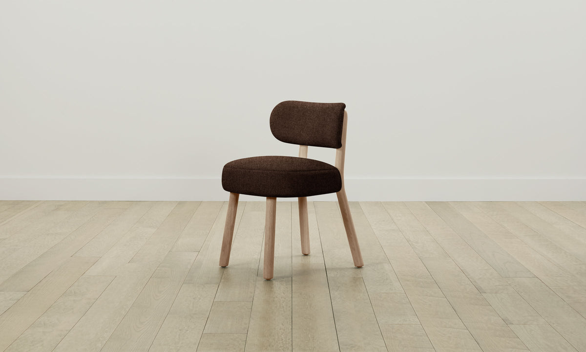 The Jane Dining Chair - Italian Brushed Wool Cocoa