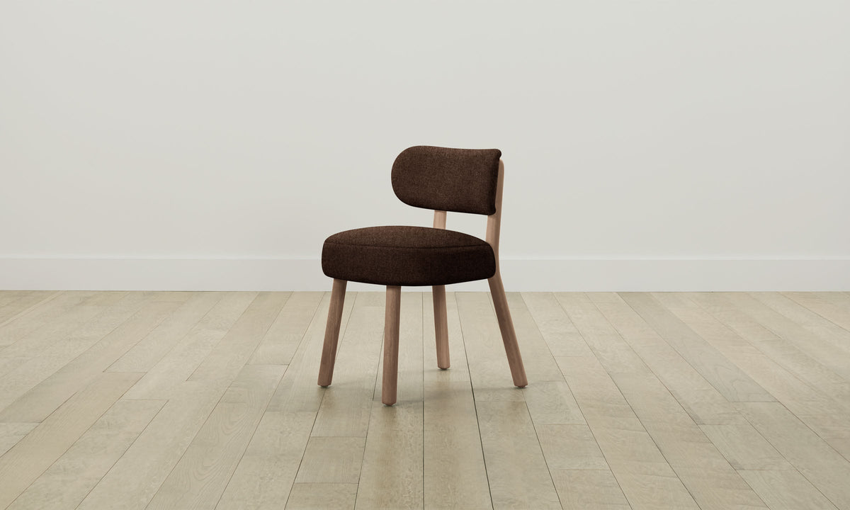 The Jane Dining Chair - Italian Brushed Wool Cocoa