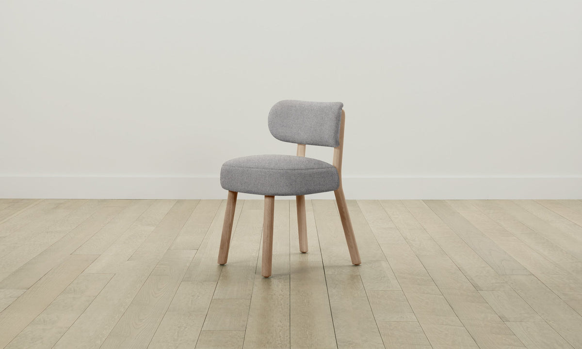 The Jane Dining Chair - Italian Brushed Wool Moon