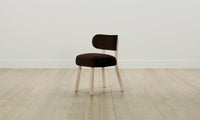 The Jane Dining Chair - Mohair Chocolate